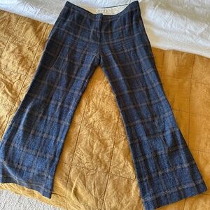 Masscob cropped flared plaid pants